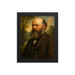 Frederick Law Olmsted framed print on a plain backdrop in size 8"x10".
