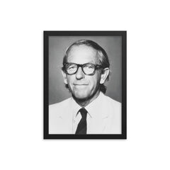 Frederick Sanger framed print on a plain backdrop in size 12"x16".