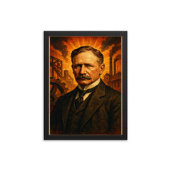 Frederick Winslow Taylor framed print on a plain backdrop in size 12"x16".