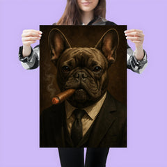 French bulldog smoking a cigar poster 3