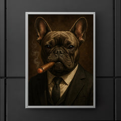 French bulldog smoking a cigar poster 5