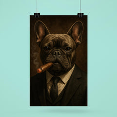 French bulldog smoking a cigar poster 6