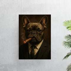 French bulldog smoking a cigar poster 7