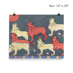 French Lions, 11th Century poster 2