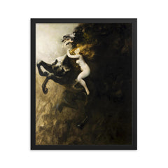 Frenzy of Exultations by Wladyslaw Podkowinski, 1894 framed print on a plain backdrop in size 16"x20".