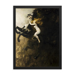 Frenzy of Exultations by Wladyslaw Podkowinski, 1894 framed print on a plain backdrop in size 18"x24".