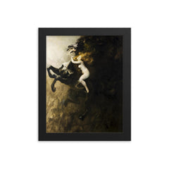 Frenzy of Exultations by Wladyslaw Podkowinski, 1894 framed print on a plain backdrop in size 8"x10".