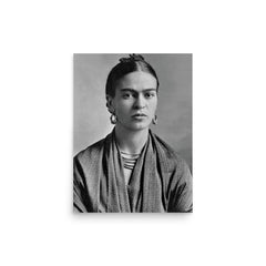 Frida Kahlo poster on a plain backdrop in size 12"x16".