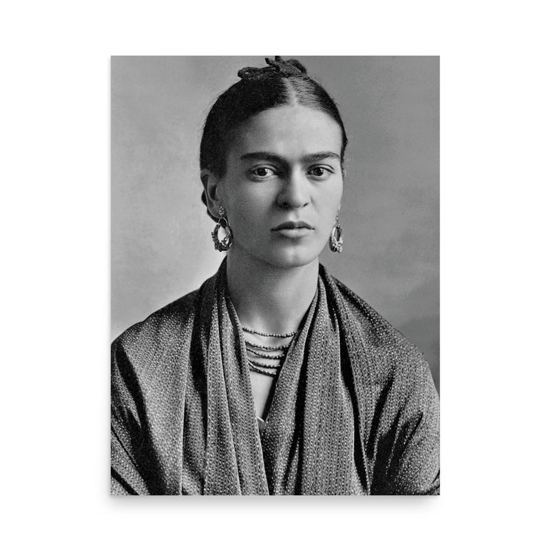 Frida Kahlo poster on a plain backdrop in size 18