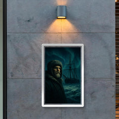 Fridtjof Nansen and Fram trapped in polar night poster 2