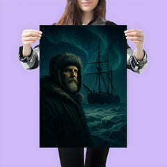 Fridtjof Nansen and Fram trapped in polar night poster 3