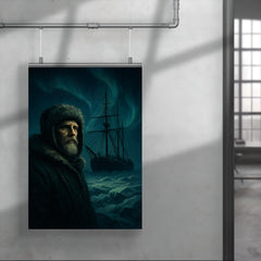 Fridtjof Nansen and Fram trapped in polar night poster 4