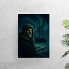 Fridtjof Nansen and Fram trapped in polar night poster 7