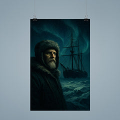 Fridtjof Nansen and Fram trapped in polar night poster 9