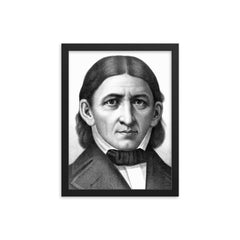 Friedrich Froebel framed print on a plain backdrop in size 12"x16".