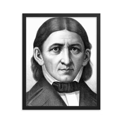 Friedrich Froebel framed print on a plain backdrop in size 16"x20".
