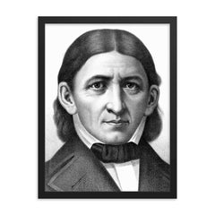 Friedrich Froebel framed print on a plain backdrop in size 18"x24".