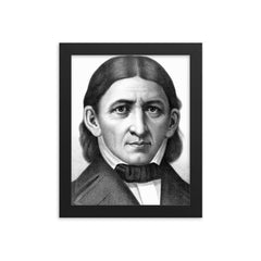 Friedrich Froebel framed print on a plain backdrop in size 8"x10".
