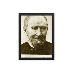 Friedrich Gottlob Keller framed print on a plain backdrop in size 12"x16".