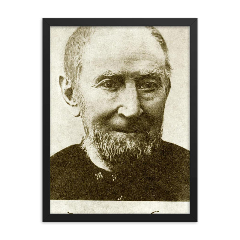 Friedrich Gottlob Keller framed print on a plain backdrop in size 18