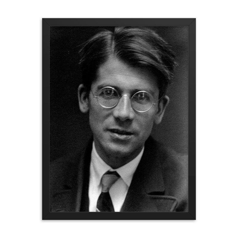 Friedrich Hund framed print on a plain backdrop in size 18