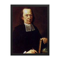 Friedrich Paschke framed print on a plain backdrop in size 18"x24".