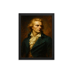 Friedrich Schiller framed print on a plain backdrop in size 12"x16".