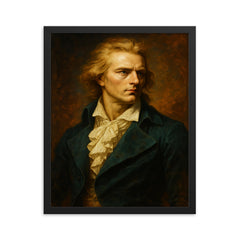 Friedrich Schiller framed print on a plain backdrop in size 16"x20".