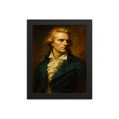 Friedrich Schiller framed print on a plain backdrop in size 8"x10".