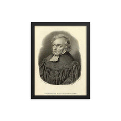 Friedrich Schleiermacher framed print on a plain backdrop in size 12"x16".