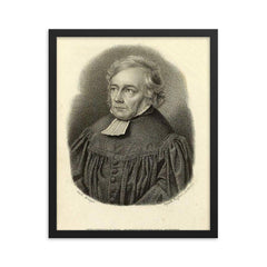 Friedrich Schleiermacher framed print on a plain backdrop in size 16"x20".