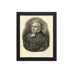 Friedrich Schleiermacher framed print on a plain backdrop in size 8"x10".