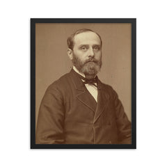 Friedrich Theodor Vischer framed print on a plain backdrop in size 16"x20".