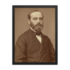 Friedrich Theodor Vischer framed print on a plain backdrop in size 18"x24".