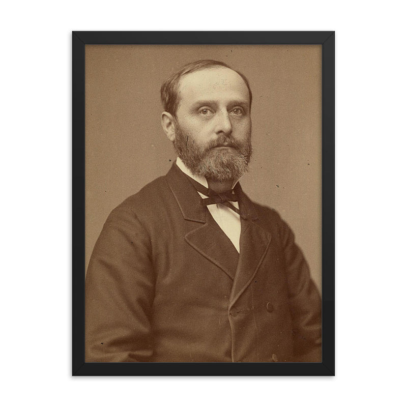 Friedrich Theodor Vischer framed print on a plain backdrop in size 18