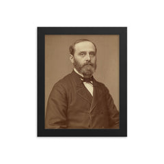 Friedrich Theodor Vischer framed print on a plain backdrop in size 8"x10".