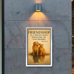 Friendship is a single soul dwelling in two bodies Aristotle Two animals sharing shadow.jpg poster 2