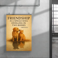 Friendship is a single soul dwelling in two bodies Aristotle Two animals sharing shadow.jpg poster 4