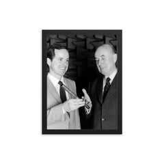 Fritz Sennheiser framed print on a plain backdrop in size 12"x16".