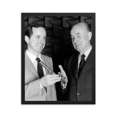 Fritz Sennheiser framed print on a plain backdrop in size 16"x20".