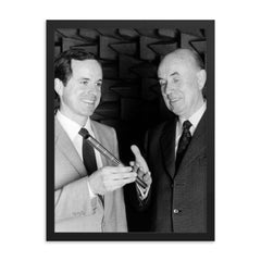 Fritz Sennheiser framed print on a plain backdrop in size 18"x24".