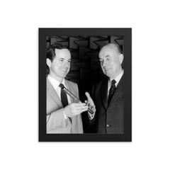 Fritz Sennheiser framed print on a plain backdrop in size 8"x10".