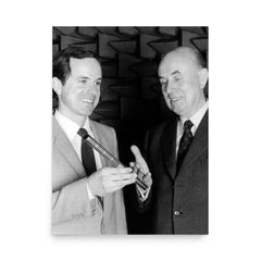 Fritz Sennheiser poster on a plain backdrop in size 18"x24".