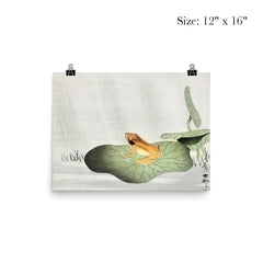 Frog on a lotus leaf Japanese painting poster 3