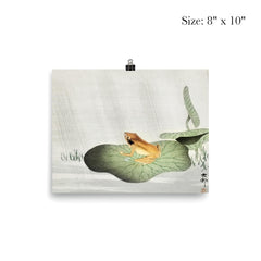 Frog on a lotus leaf Japanese painting poster 4
