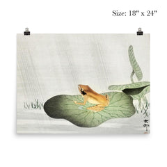 Frog on a lotus leaf Japanese painting poster 5