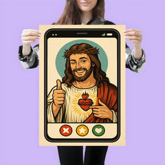 Funny dating app profile of Jesus poster 3