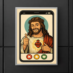 Funny dating app profile of Jesus poster 5