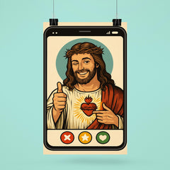 Funny dating app profile of Jesus poster 6