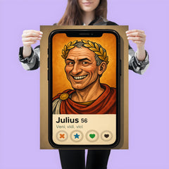 Funny dating app profile of Julius Caesar poster 3